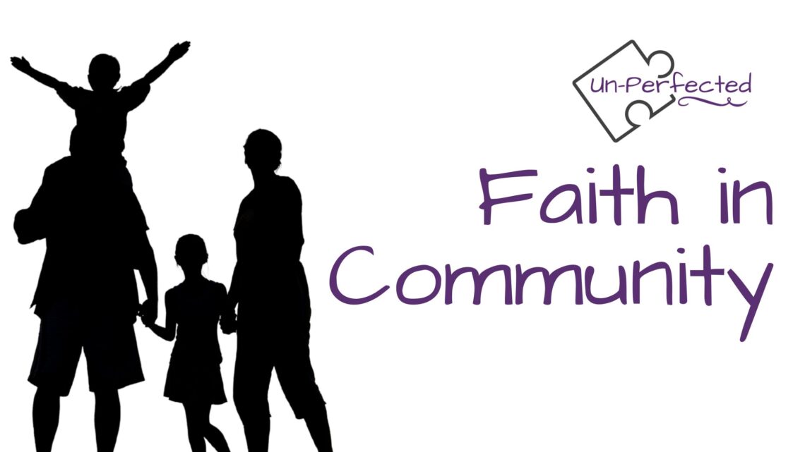 Image that says faith in community