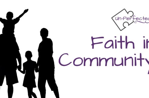 Image that says faith in community