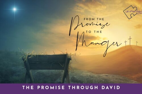 Image of a manger and three crosses