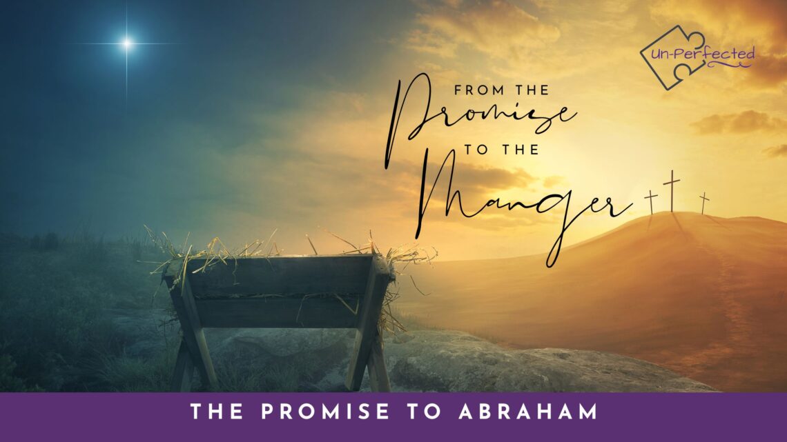 Image of the manger and three crosses tied to from the promise to the manger Christmas episode